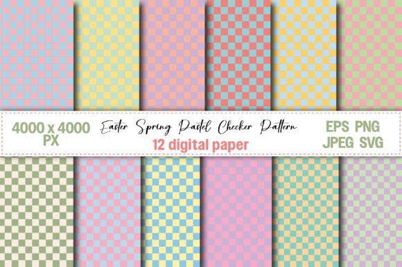 Download Easter Spring Pastel Checker Pattern - Checker pattern Collection