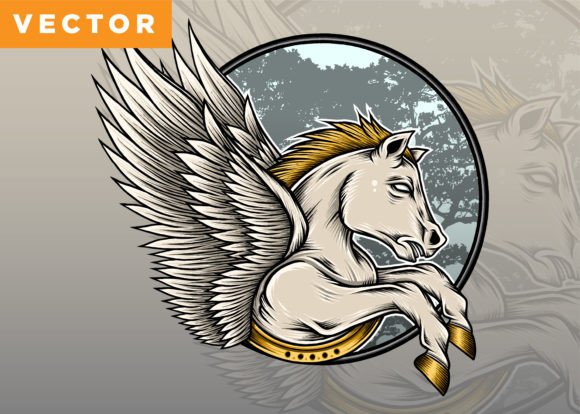 Download White Pegasus Illustration - Pegasus Collection