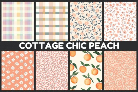 Download Cottage Chic Peach Digital Paper - Premium Resources