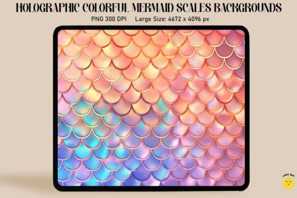 Download Holographic Mermaid Scales Background - Mermaid scales Collection